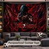 Wall Hanging Tapestry Custom NameBlue Lock Pattern Personalized Printed Fabric Wall Decor