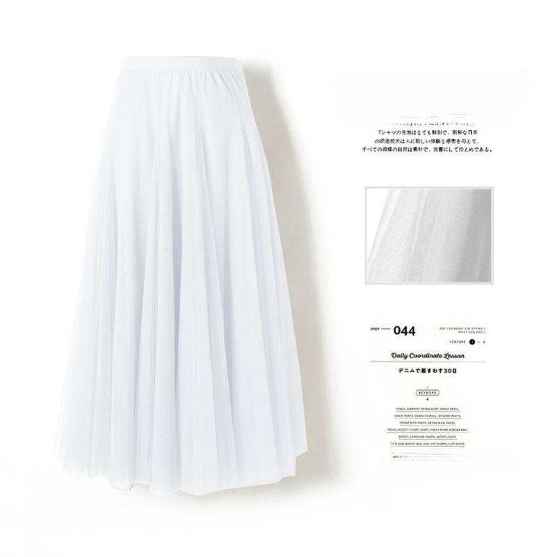 Красная сетчатая юбка, Длинная юбка, Юбка с большим клешем, Тонкая юбка А-силуэта, Тонкая промежность, Фиолетовая юбка из марли XS белый