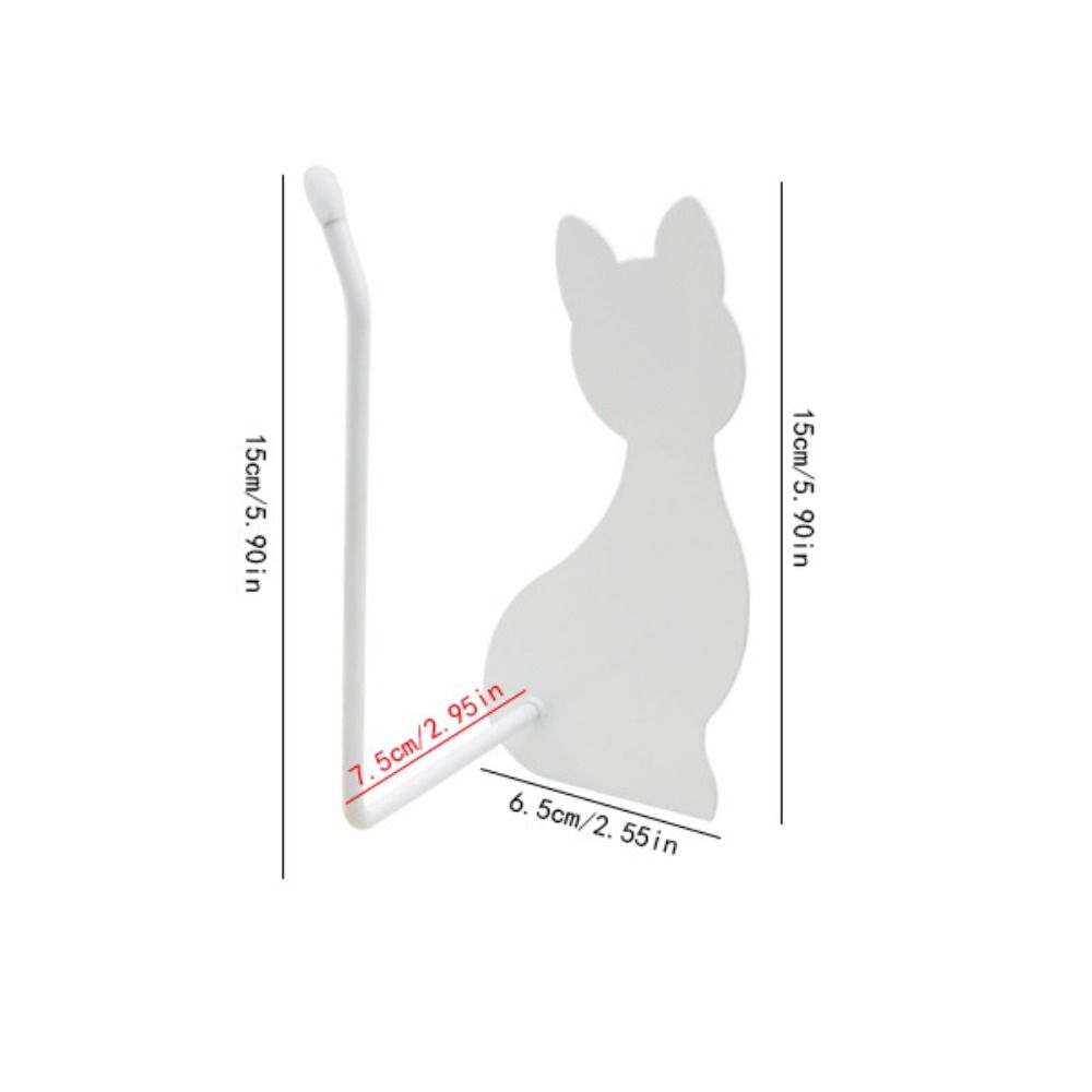 Wall-Mounted Headphone Hanger Self-Adhesive Cable Hanger Stylish Cute Cat Tissue Rack Bathroom