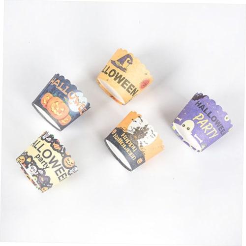 Garneck 150pcs Standing Cake Pans, Cupcake Stands, Baking Cupcake Cups, Gold Paper Cups, Halloween Cupcake Wrappers, Pumpkin Baking Cups, Ghost Decora