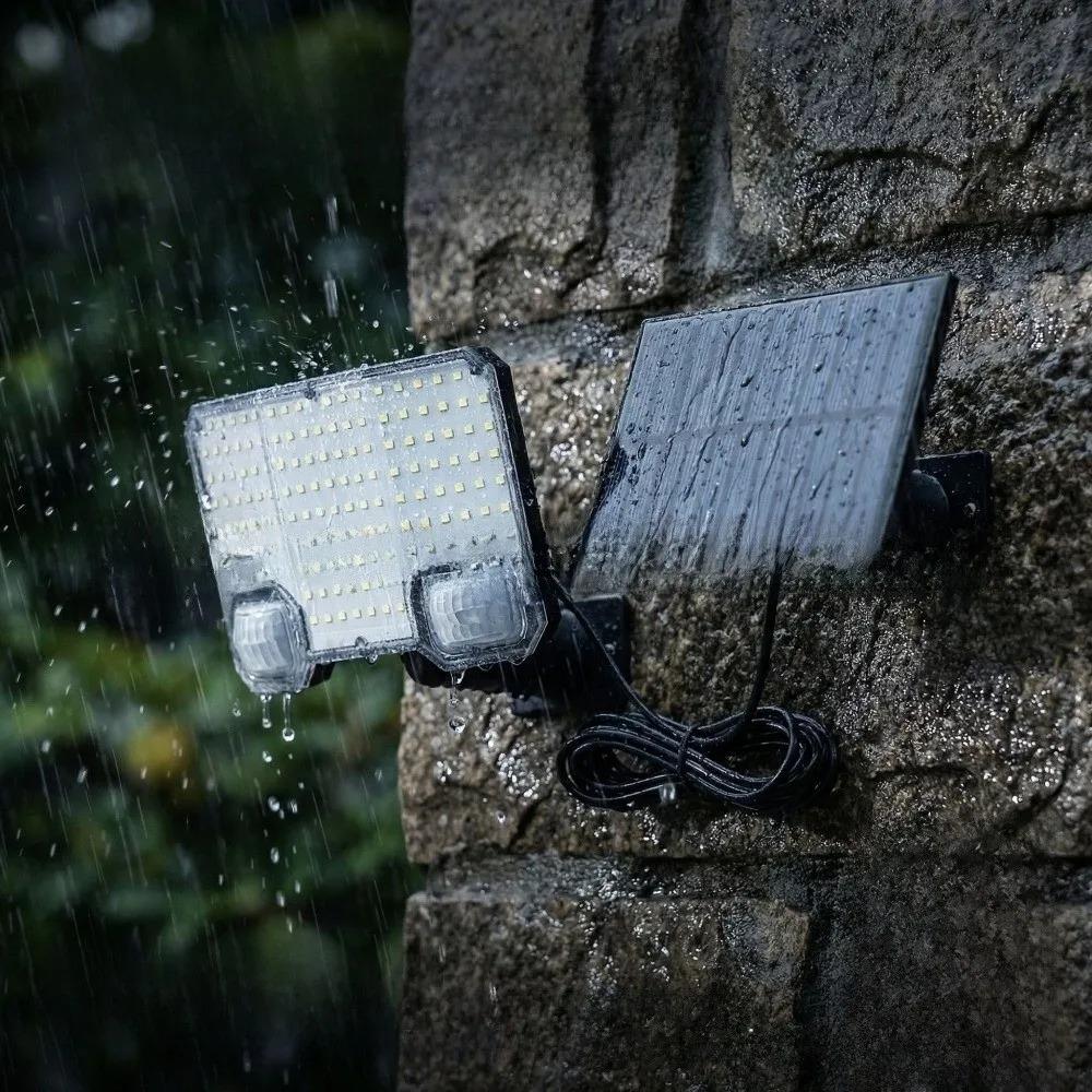 3 Mode Solar Wall Lamp Split Design Energy Saving Motion Sensor Light Waterproof with Remote Outdoor Wall Lights Outside