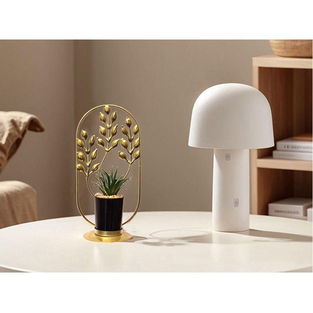 Creative Design Metal Potted Ornaments Glass Flower Pot Artificial Succulent  Living Room