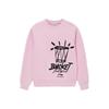 Li-Ning Sports Basketball Series Letter Print Crew Neck Sweatshirt Men Tops Pink AWDS101-2