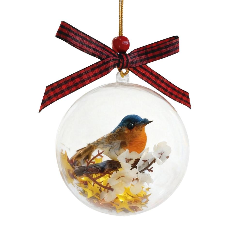 3d Red Crystal Ornament Set Ideal For Christmas Trees, Commemorative Gifts, Room Decor, And Plastic Christmas Baubles