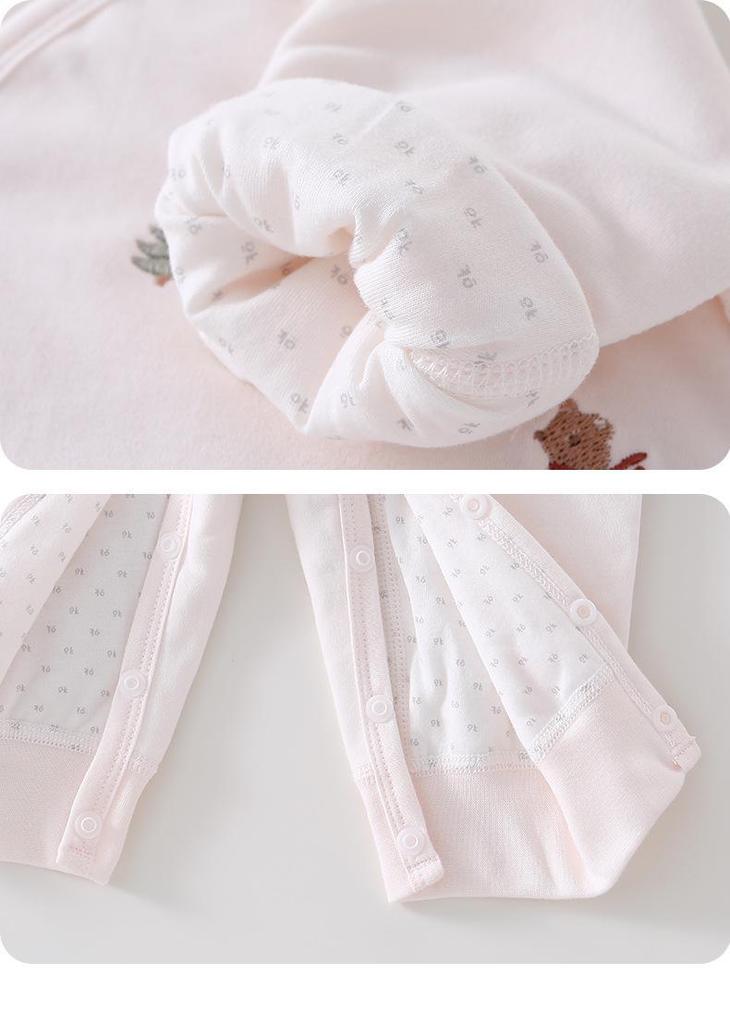 Unisex Pure Cotton Baby Jumpsuit: Newborn Butterfly, Spring & Autumn, Boneless One-Piece with Extra Cotton for Outdoors