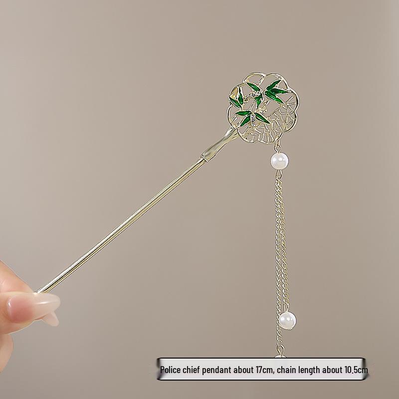 Vintage Chinese Style Hairpin for Updos - Elegant Retro Hair Stick with Tassel for Qipao