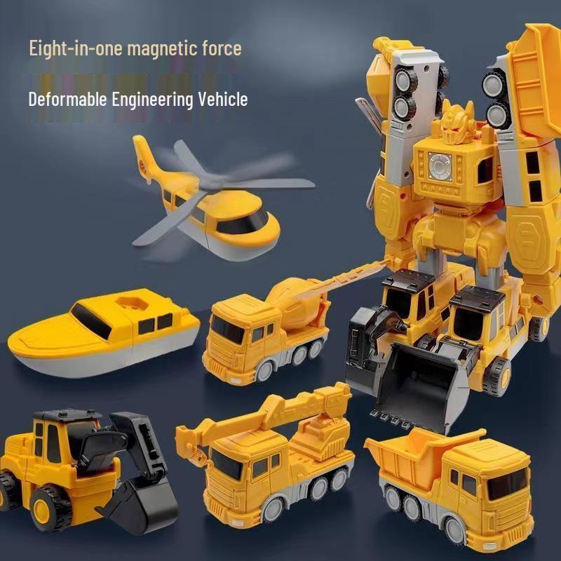 Magnetic Construction Toy Set: Educational Robot & Vehicle Assembly for Kids