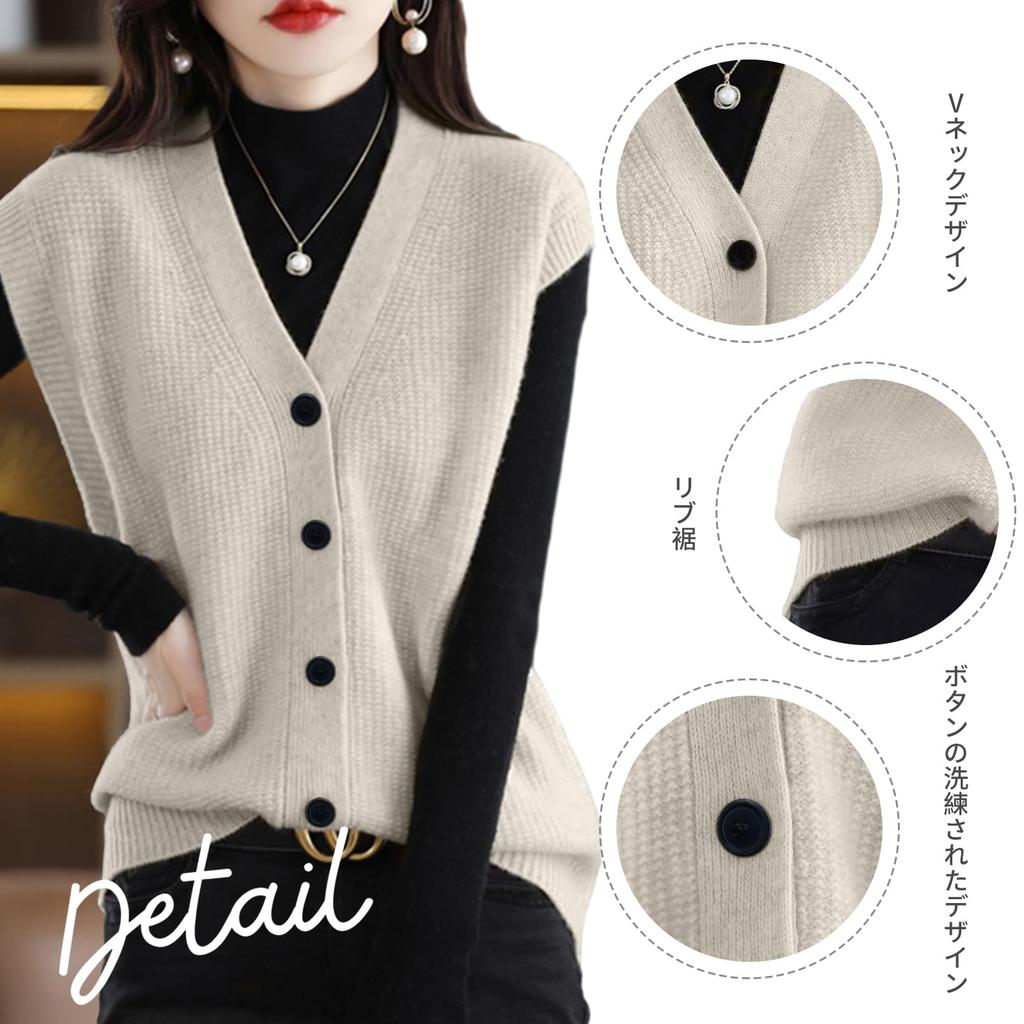 LrisIuza Echo Strick Plus Süß Uni Schnitt und Perfekt für den Weg zur Arbeit Damenweste, V-Ausschnitt, Ärmellos, Knopfleiste, Größe, Herbst/Winter, Stilvoll, Oberteil,