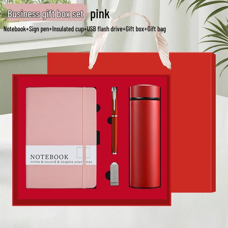 High-End Business Gift Set: Notebook & Insulated Cup Memento for Client Events