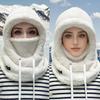 Winter Balaclava Sherpa Hood with Windproof Face Cover Adjustable Ski Mask for Men Women Cold Weather Protection