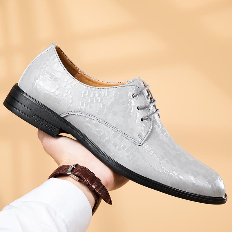 Clássico Luxo Marca Formal Casamento Social Lace-up Confortável Terno Oxfords Sapatos para Homem Casual Couro Adulto Sapatos Masculinos