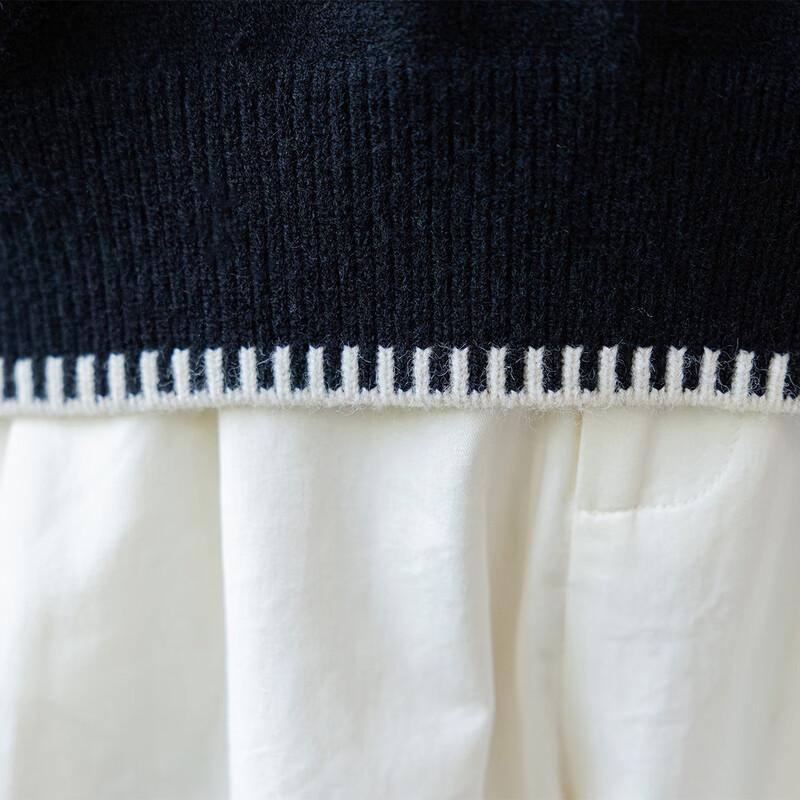 Mokana Women's Color-block Round Neck Knit Sweater