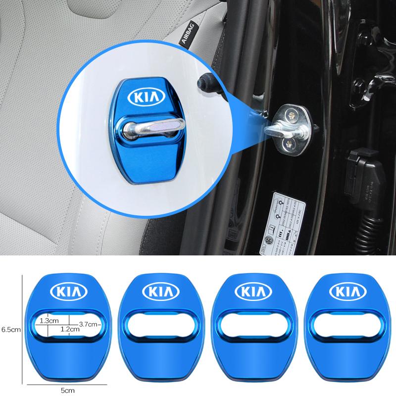 AAOB1 Car Door Buckle Protective Cover Titanium Alloy Protection Cap For KIA K5 K9 Sorento Ceed Sportage Carnival Stinger Forte Niro