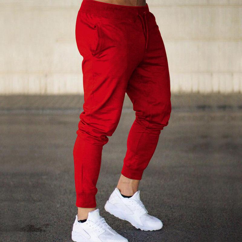 Frühlings-/Herbstleichte Sporthose Herren Lange Hose mit Bündchen Beinabschluss Lässig Slim-Fit Fitness Laufhose Trendiger Vielseitiger Stil