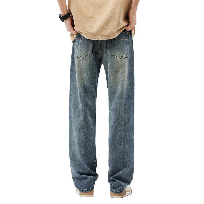 High Street Jeans Men's Spring and Summer Trousers Loose Straight Pants