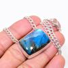 Labradorite Gemstone Handmade 925 Sterling Silver Jewelry Necklace 20" KJ-588