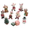 Figurki Bożonarodzeniowe Miniatury Choinka Święty Mikołaj Bałwany Niedźwiedź Mikro Krajobraz Domek dla Lalek Mech Terrarium Dekoracja Wróżek