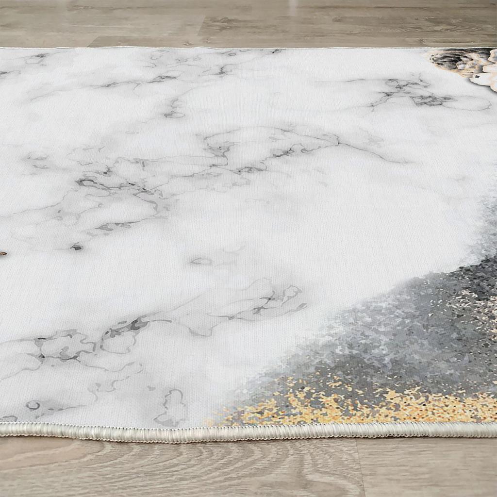 Decorative Special Design Modern Floral Marble Pattern Washable Non-Slip Floor Carpet