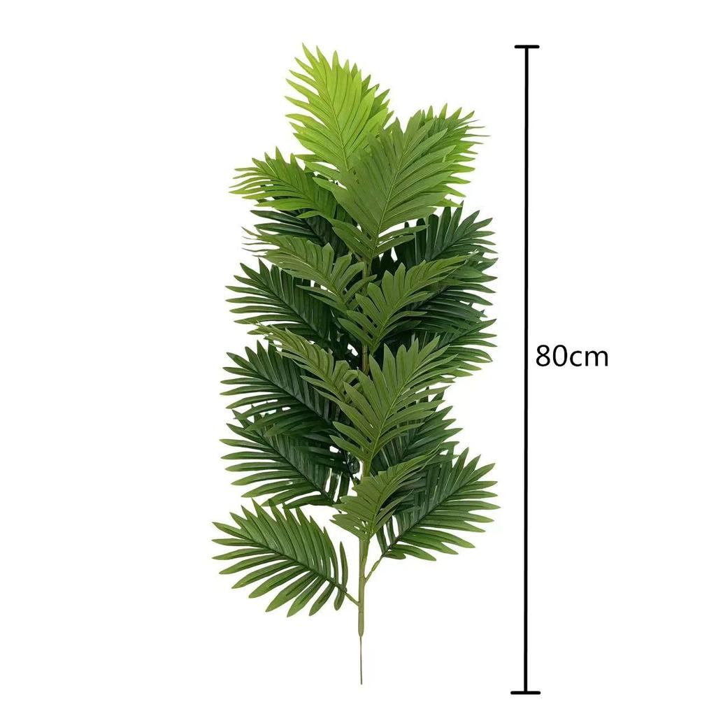 Areca Palm and Iron Tree Leaves - Artificial Green Plants for Home, Office, or Exhibition Decor