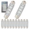 WiseShine Ampoules LED 24V 41mm 42mm 578 Rouge 211-2 212-2