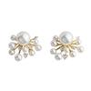 Cool High-end Meteor Shower Fireworks Pearl Stud Earrings Women's Light Luxury Fashion Versatile Earrings Simple Atmosphere Earrings Women
