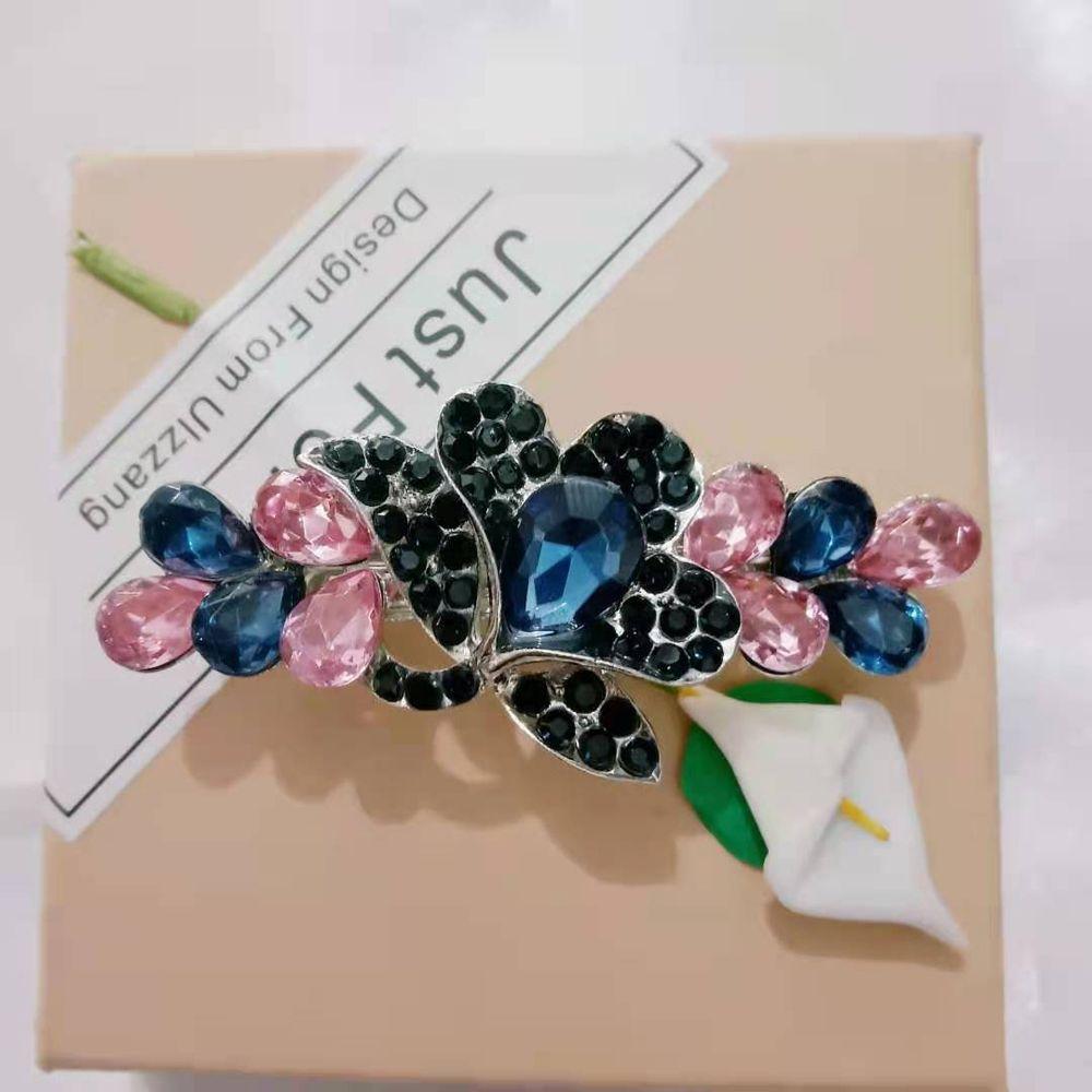 Sweet For Girls Flower Crystal Headwear Hairpins Spring Clips Korean Barrettes Women Hair Clips