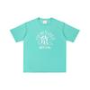MLB SS21 Letter Print American Vintage Dopamine Shoulder Short Sleeve T-Shirt Unisex T-Shirt Green 31TSP2131-50T