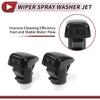 2pcs Windshield Washer Nozzle for Cadillac SRX for Cadillac SRX Front Windshield Spray Nozzles Wiper Spray Washer Jet No.25823361 Black Plastic