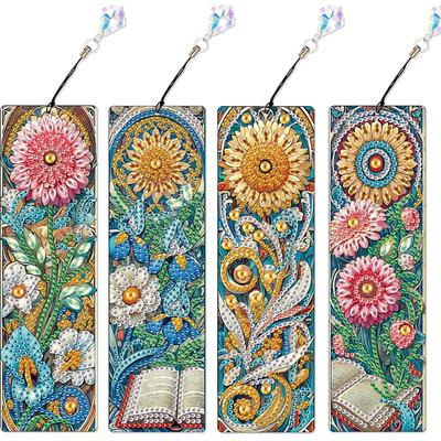 4 Stück Besondere Form Meeresschildkröte Diamantmalerei Lesezeichen DIY Lesezeichen Diamantmalerei Sets Diamantkunst Lesezeichen mit Anhänger