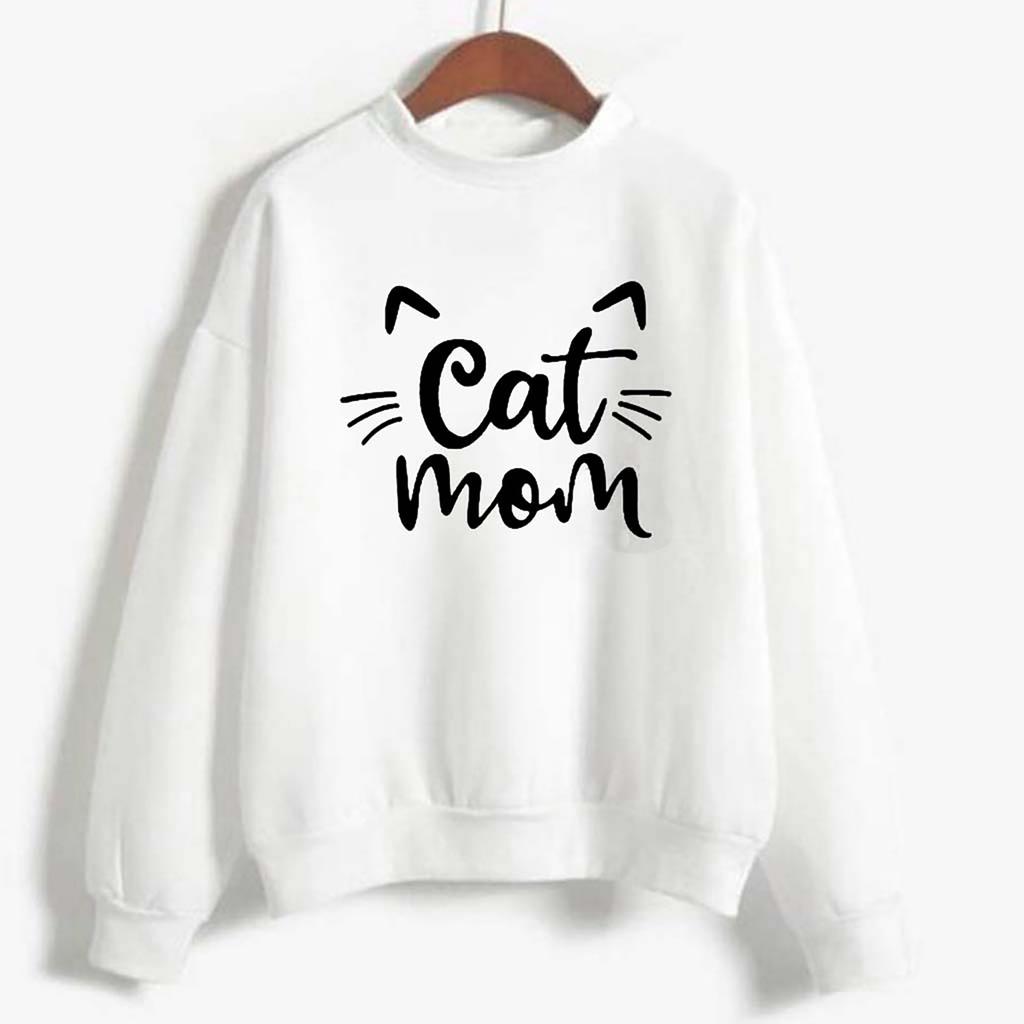Women's Fashion Winter Printing High Collar Long Sleeve Plus Sweatshirt