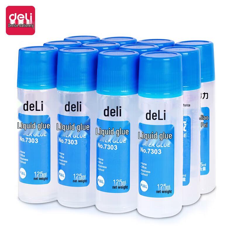 Deli High Viscosity Transparent Liquid Glue 12-Pack