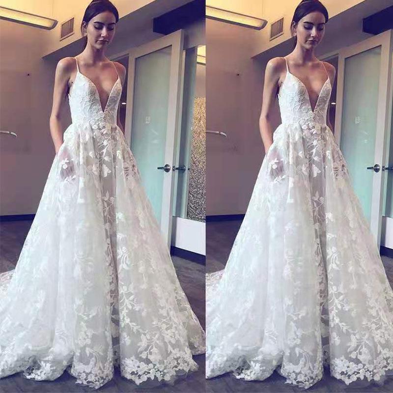 2021 Women's Sexy V-Neck Evening Dress - European & American Style, Sleeveless, Backless, Bridesmaid or Wedding Gown