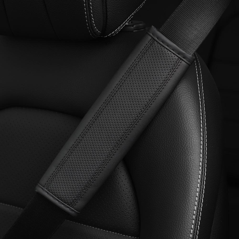 Car Accessories Seat Belt PU Leather Safety Belt Shoulder Cover Breathable Protection Seat Belt Padding Pad Auto Interior