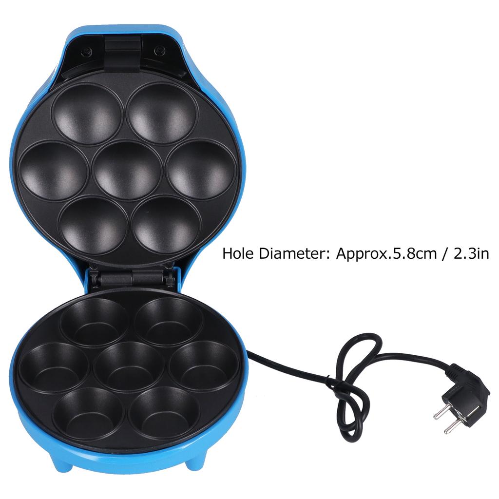 1200W Electric Donut Maker Breakfast Machine Non-Stick 7 Holes Doughnut Makers for Kids Household Multi-Functional Cake Machine