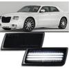 Smoked LED Side Marker Lights Kit for 2005-2014 Chrysler 300/ 300C White Turn Signal Lamp | Plug & Play Direct Replacement