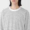 MUJI Jersey Knit Crew Neck Long Sleeve AB1MLA6S Dark Gray Stripe XL Men's T-Shirt