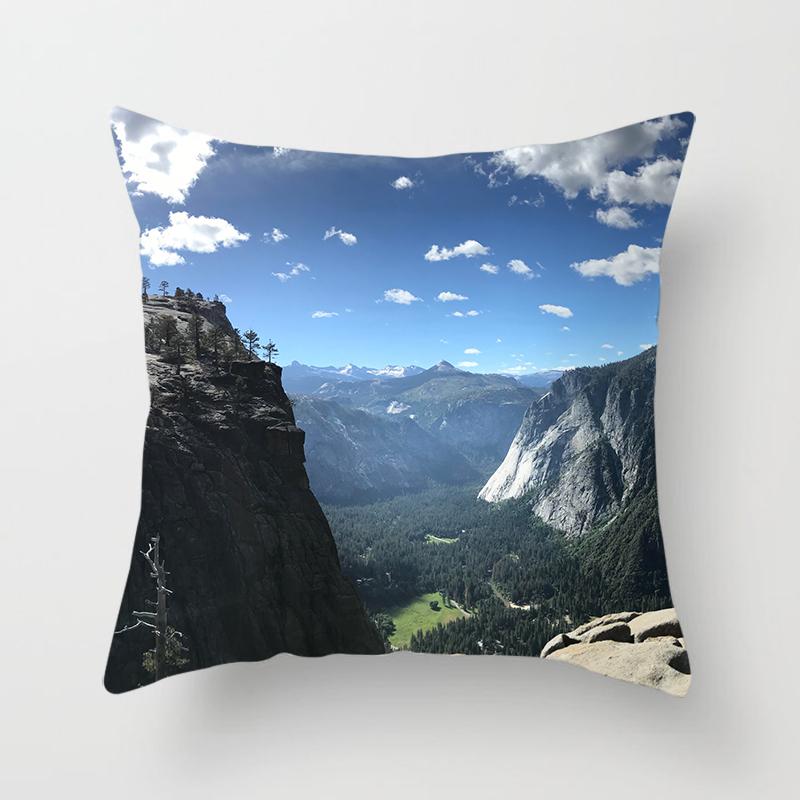 Natural Scenery Beautiful Printed Pillow Cover Sofa Decoration Ornament Office Seat Car Cushion Cover Home Decor Pillow Cover