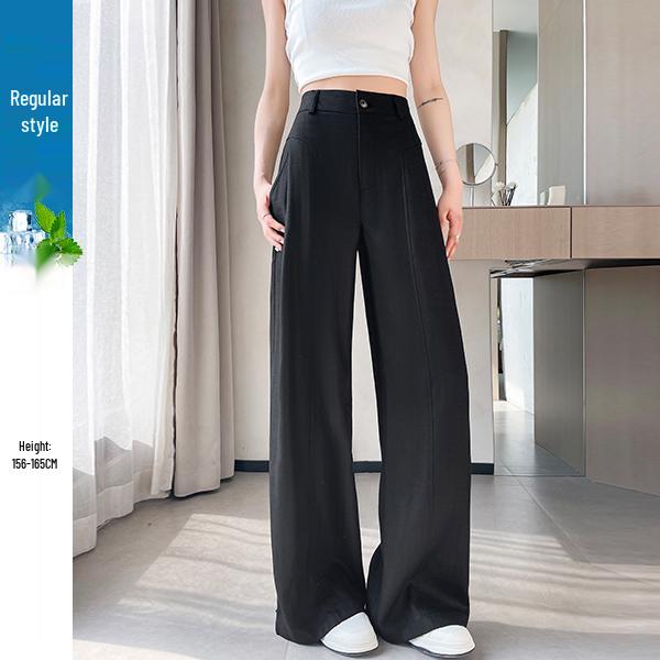 Women's High Waist White Linen Wide Leg Pants