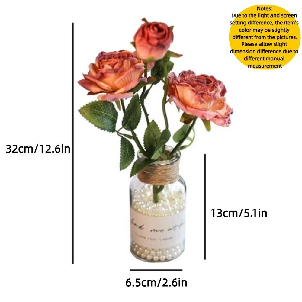 French-style Flower Car Ornaments Frayed Edge Rose Car Decor Car Interior Decoration  Gifts