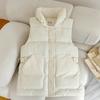 Down cotton vest women look thin new fashion trend stand-up collar vest waist versatile sleeveless vest