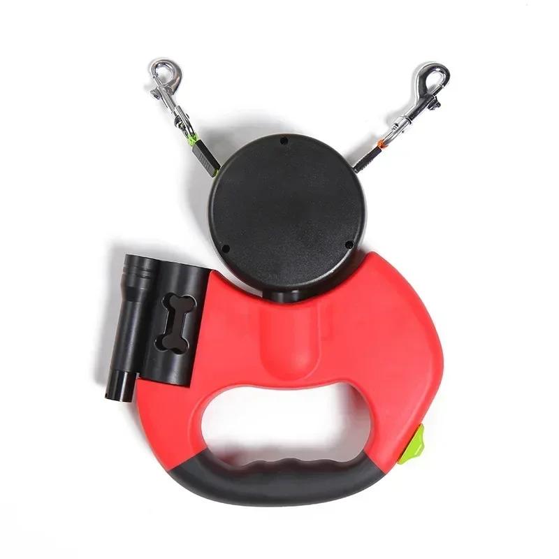 

Automatic Retractable Traction Rope with Two-Headed and Plastic Bag Box Dog Leash Dog Chain Pet Supplies Dog Accessories 3M червоний