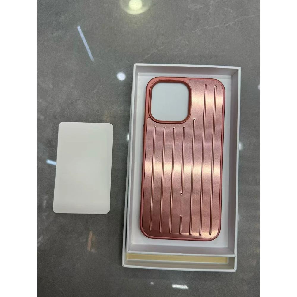 Ins Premium Aluminiumlegierung Handyhülle Für RIMOWA Box Für iPhone 17 Pro Max 16 15 14 13 3D Wellenstreifen Gepäck Verbesserter Fallschutz Schutzhülle