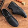 2025 men's shoes new autumn leather shoes men's Doudou shoes Korean version single shoes low-top casual shoes lace-up breathable