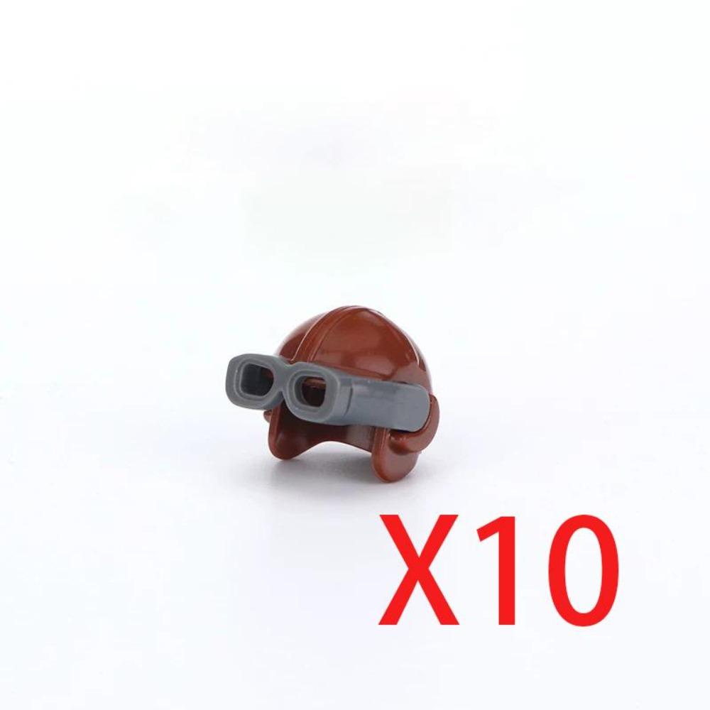 MOC WWII Military Building Blocks Accessories Figure Soldier Ninja Helmet Toy Hat Mini Brick Scarf Mask Knee Pads Gift Toys X027