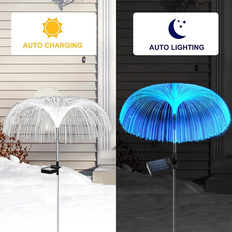 LED Garden Lights Jellyfish Decoration Solar Power Lights Waterproof Outdoor Pathway Solar Lamp Fairy Patio Villa Yard Decor
