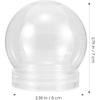 Amosfun 10pcs Mini Clear Plastic Water Globes with Screw Off Cap - Reusable and Fillable Empty Snow Globe for Making Props DIY Crafts 2.75 X 2.36