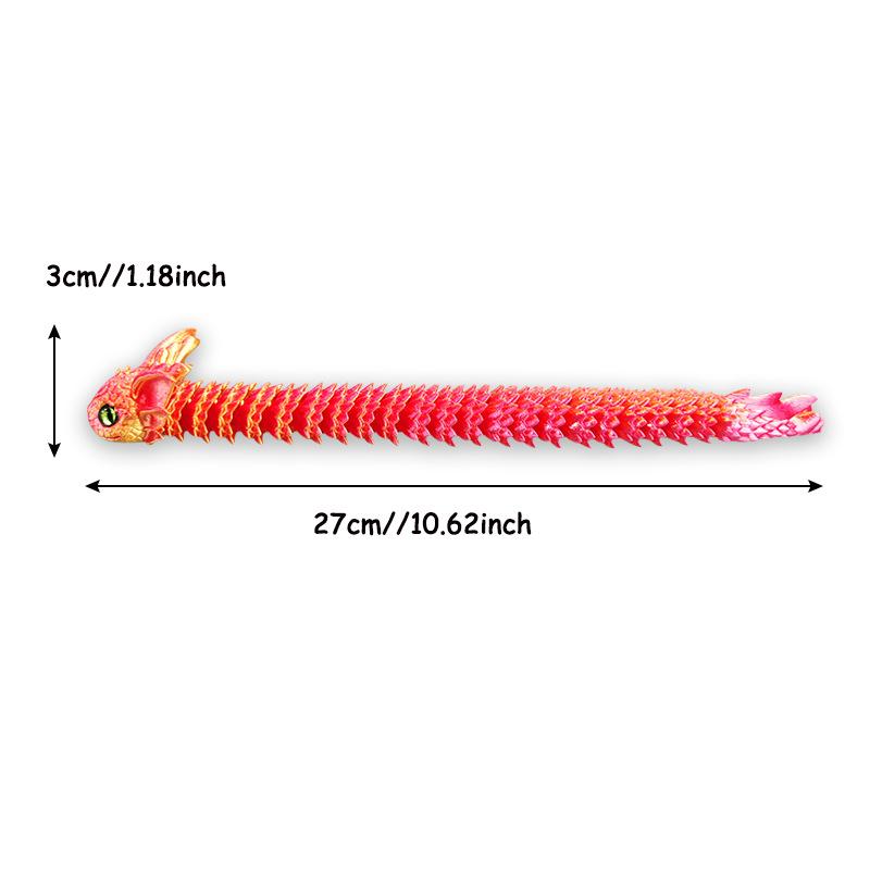 3D Printing Beautiful Snake Joints Movable Toy Model Simulation Eyes Creative Gift Stress Relief Toys Home Decor Small Ornaments