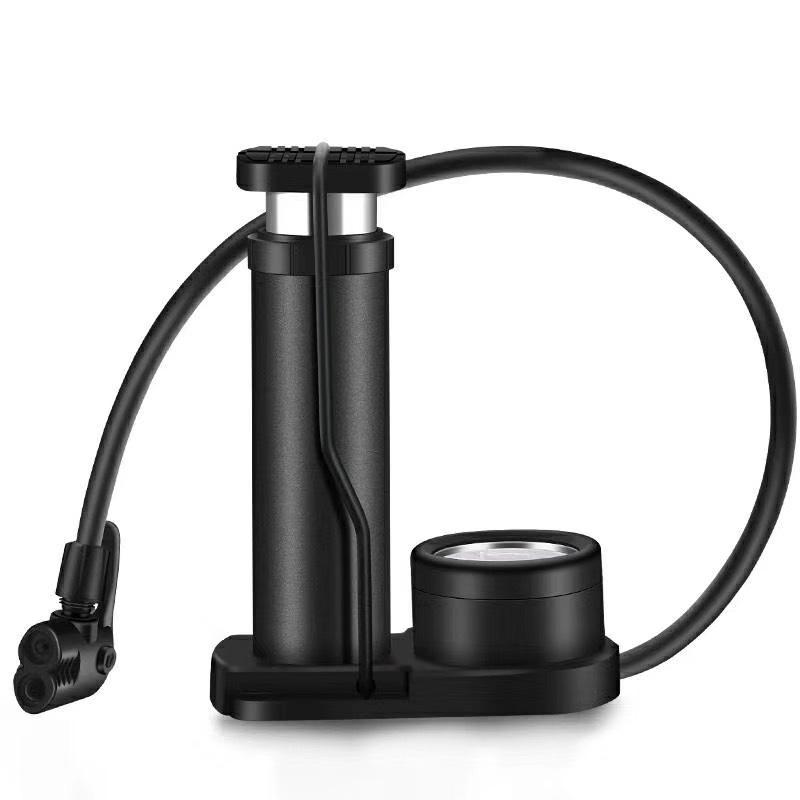 1PC Bike Pump Mini Portable Bicycle Foot Pump with Pressure Gauge Accessories Fits Valve Bicycle Air Pump.