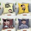Federa Cuscino Mr Bean Per Auto Divano Decorativa Casa Stampa Double Face Peluche Quadrato Cuscino Decorativo Copricuscino