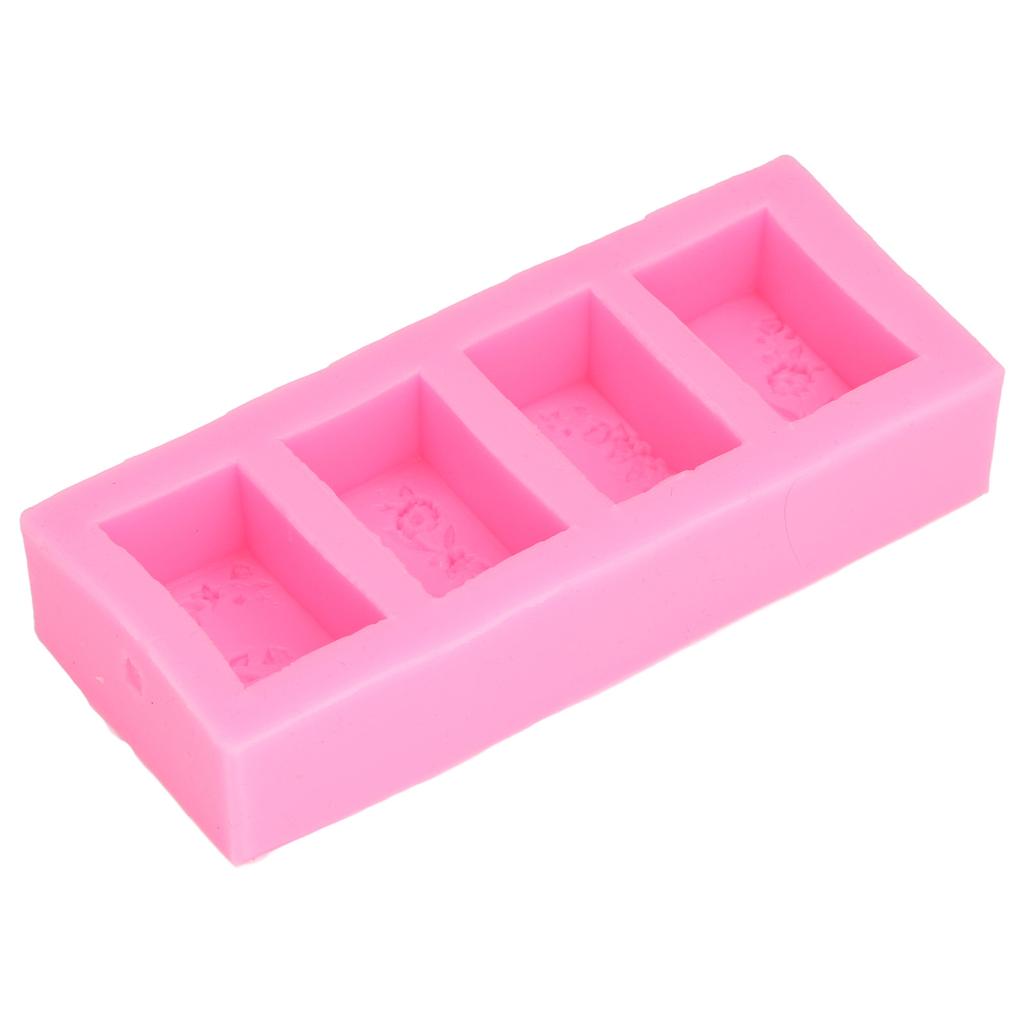 Silikonform Fyra Blomma Sockerrör Silikon Tvål Fondant Tårta Gelé Pudding Form Dekoration